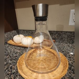 Glass Water Carafe with Stainless Steel Filter